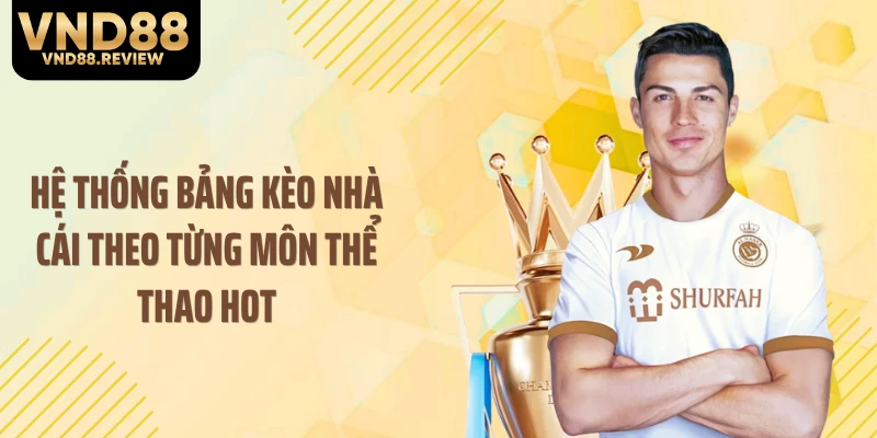 Hệ thống bảng kèo nhà cái theo từng môn thể thao hot