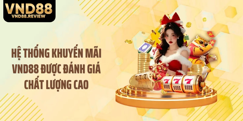 Hệ thống khuyến mãi VND88 được đánh giá chất lượng cao