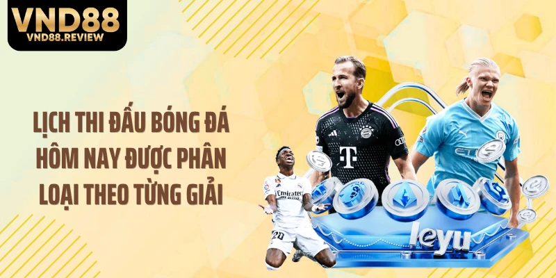 Lịch thi đấu bóng đá hôm nay được phân loại theo từng giải